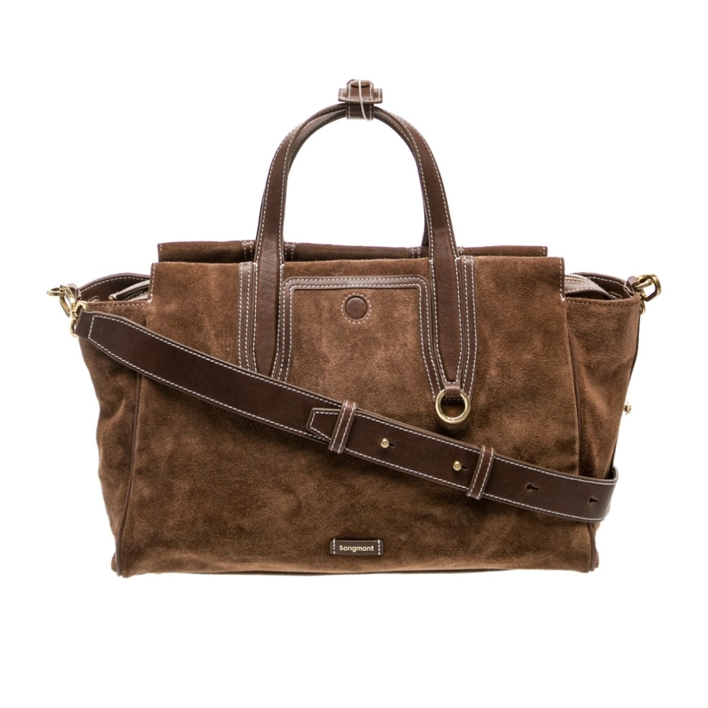 Songmont Brown Suede Satchel